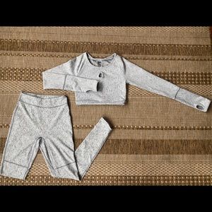 gymshark fleur leggings and top